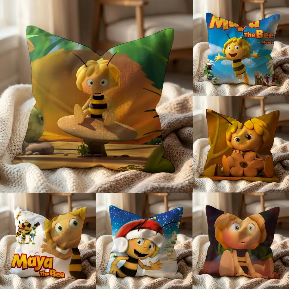 

Чехол для подушки Maya the Bee, универсальный чехол для подушки для дома и автомобиля — двусторонний, мягкий и прочный для ежедневного использования
