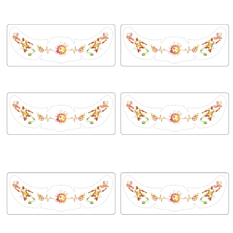 Sports party cheek sticker decals for soccer fan makeup looks