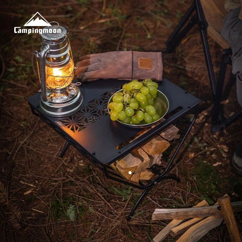 T-A firewood rack accessories for desktop camping heat-resistant storage table, thickened frosted surface table board