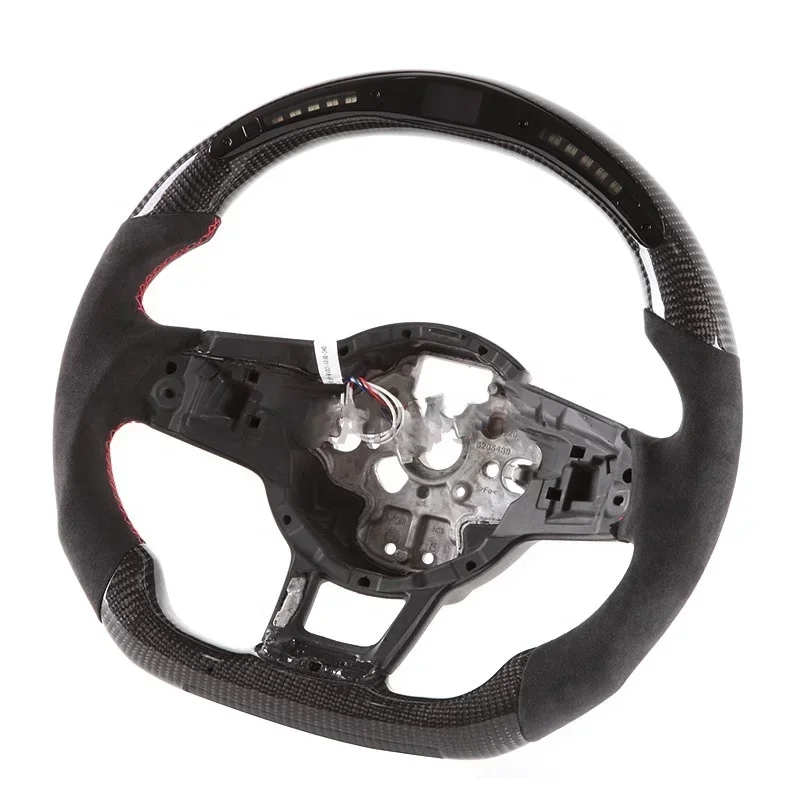 

L # 100% Carbon Fiber Steering Wheel Fit For Volkswagen Mk7