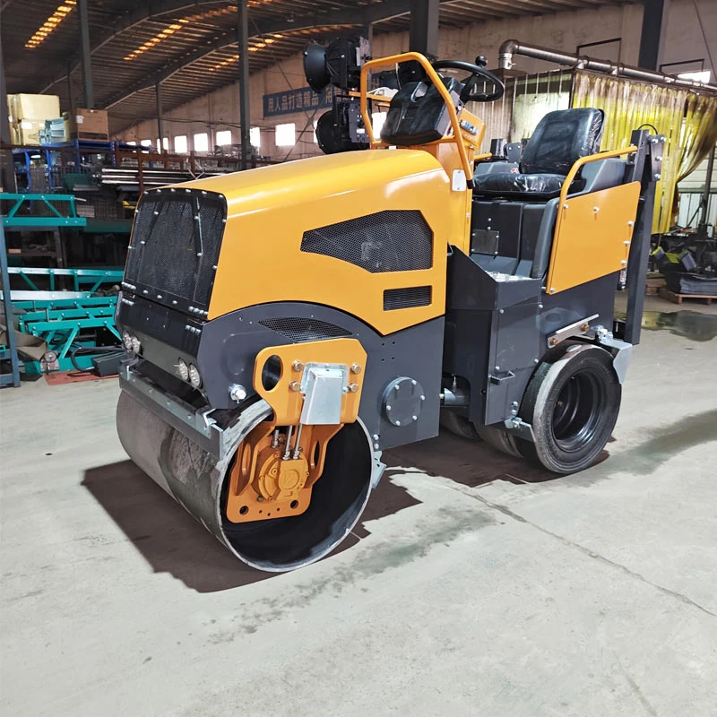 Soil Compactor Road Roller 2 Ton Double Drum Vibratory Hydraulic Ride-on Compaction Machine For Landscape Architecture Build