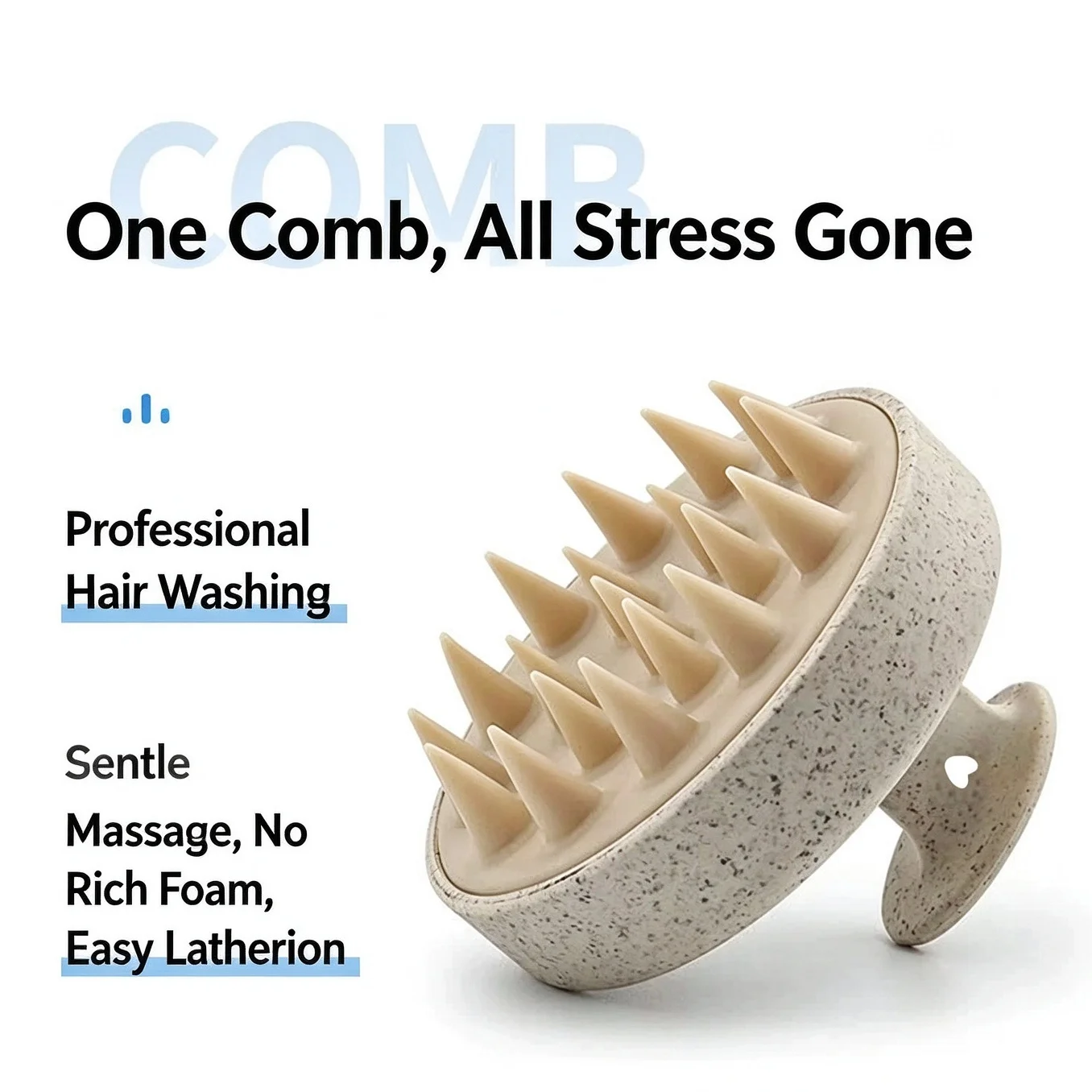 Soft Airbag Scalp Massage Brush Wet & Dry, Non-Invasive Head Cleansing Comb, Deep Conditioning Shower Scalp Massager for Home