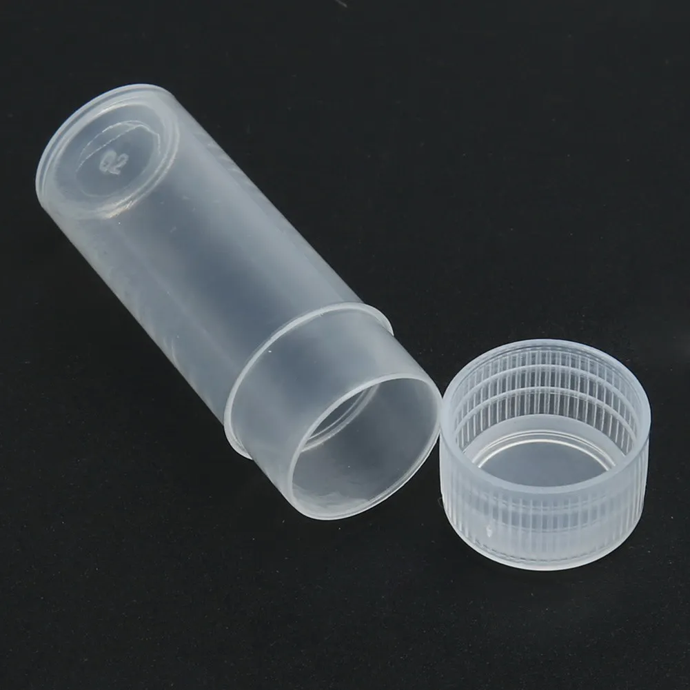 50pcs 5g Volume Sample Bottle Plastic Packing Bottle Transparent Medical Level Practical Multi-function for Seed Granular Object