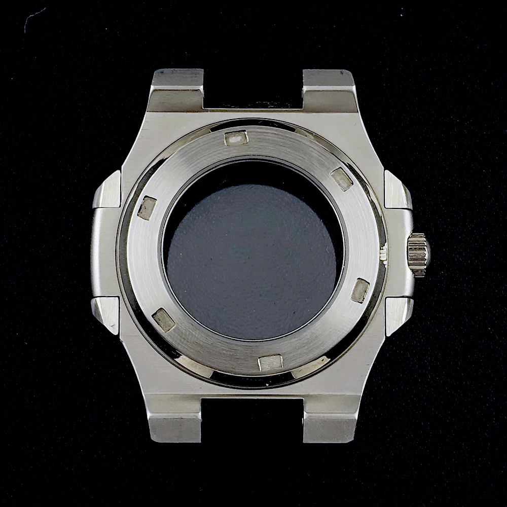 Boîtier de montre NH35 en acier inoxydable pour hommes, logo personnalisé, cadran en verre saphir, adapté au mouvement NH35, accessoires de montre