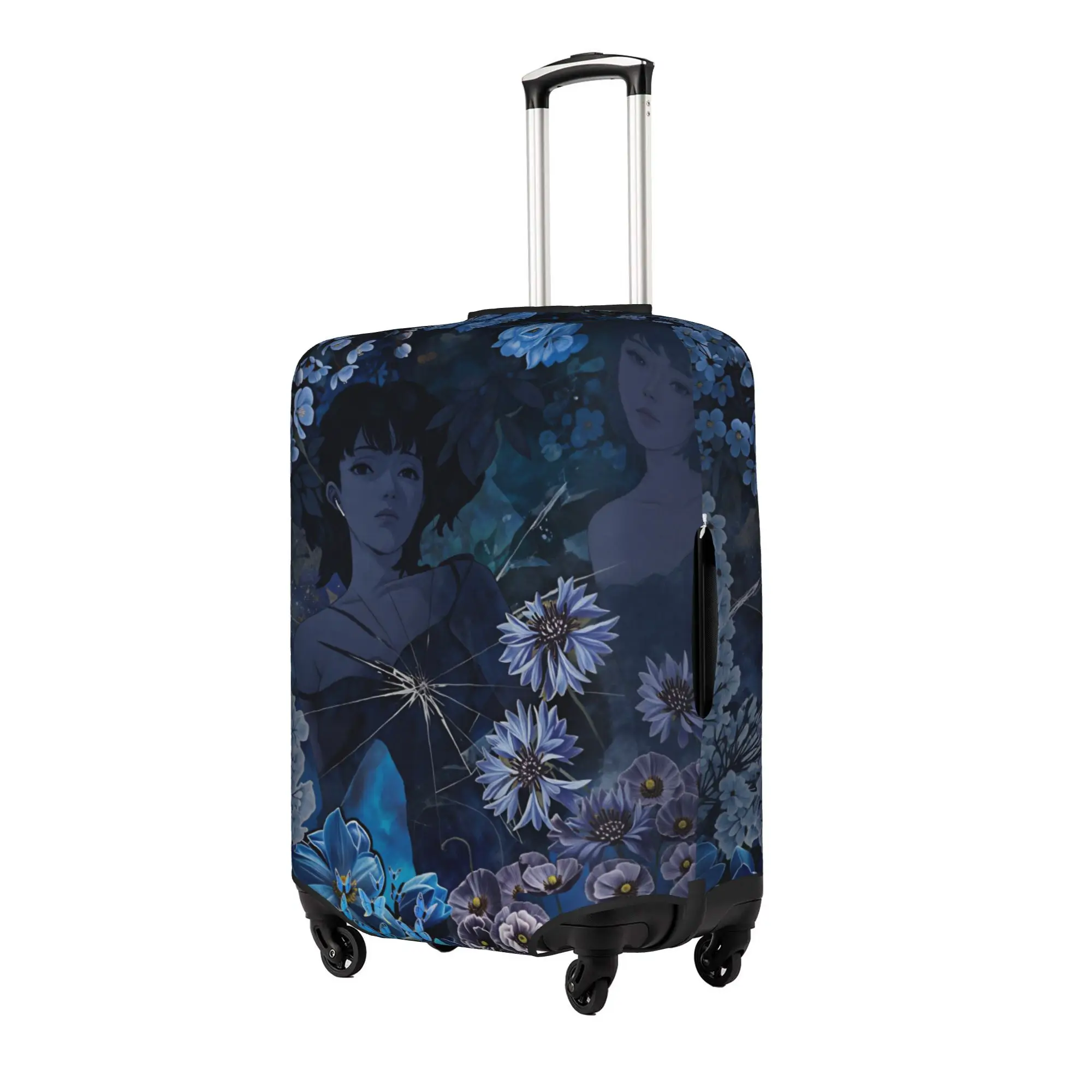 P-Perfect B-Blue Mima Kirigoe Luggage Cover Protector Fashion Anima Thriller Film Travel Suitcase Protective Cover for18-32 Inch