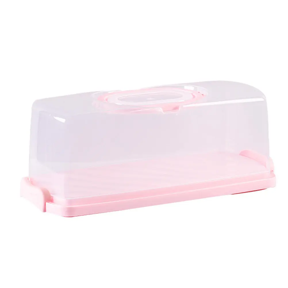 1Pcs Sturdy Reusable Cake Holding Box Portable Handheld Cake Container with Clear Lid for Bakery Dessert Shop Home Restaurant