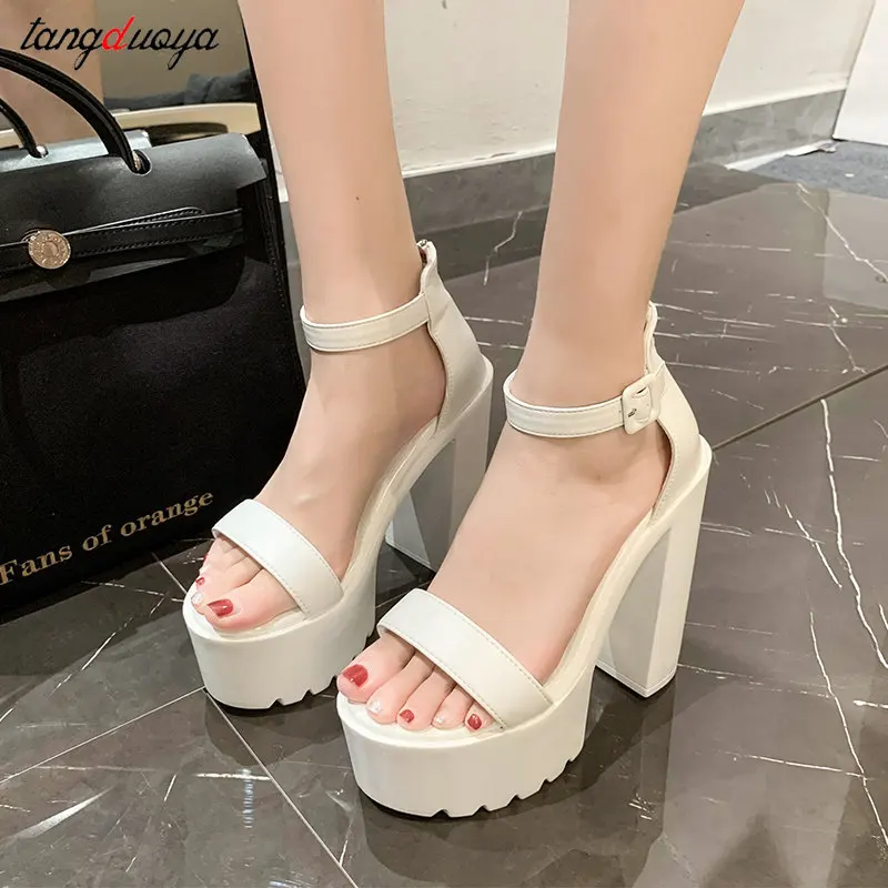 Elegant women's heel Sandals 2024 Summer platform high heels Women Trend Fashionable Leisure open toed sandals party dress pumps