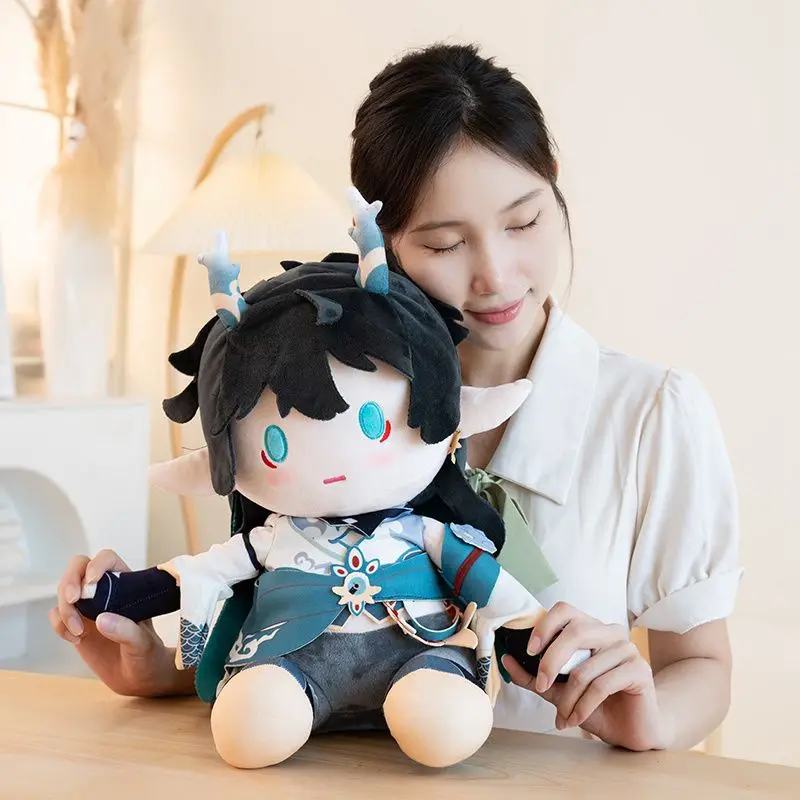 Anime Honkai: Star Rail Dan Heng ImbibitorLunae Cosplay Cotton Dress Up Clothes Plushies Toys Fluffy Dolls Mascot Halloween Xmas