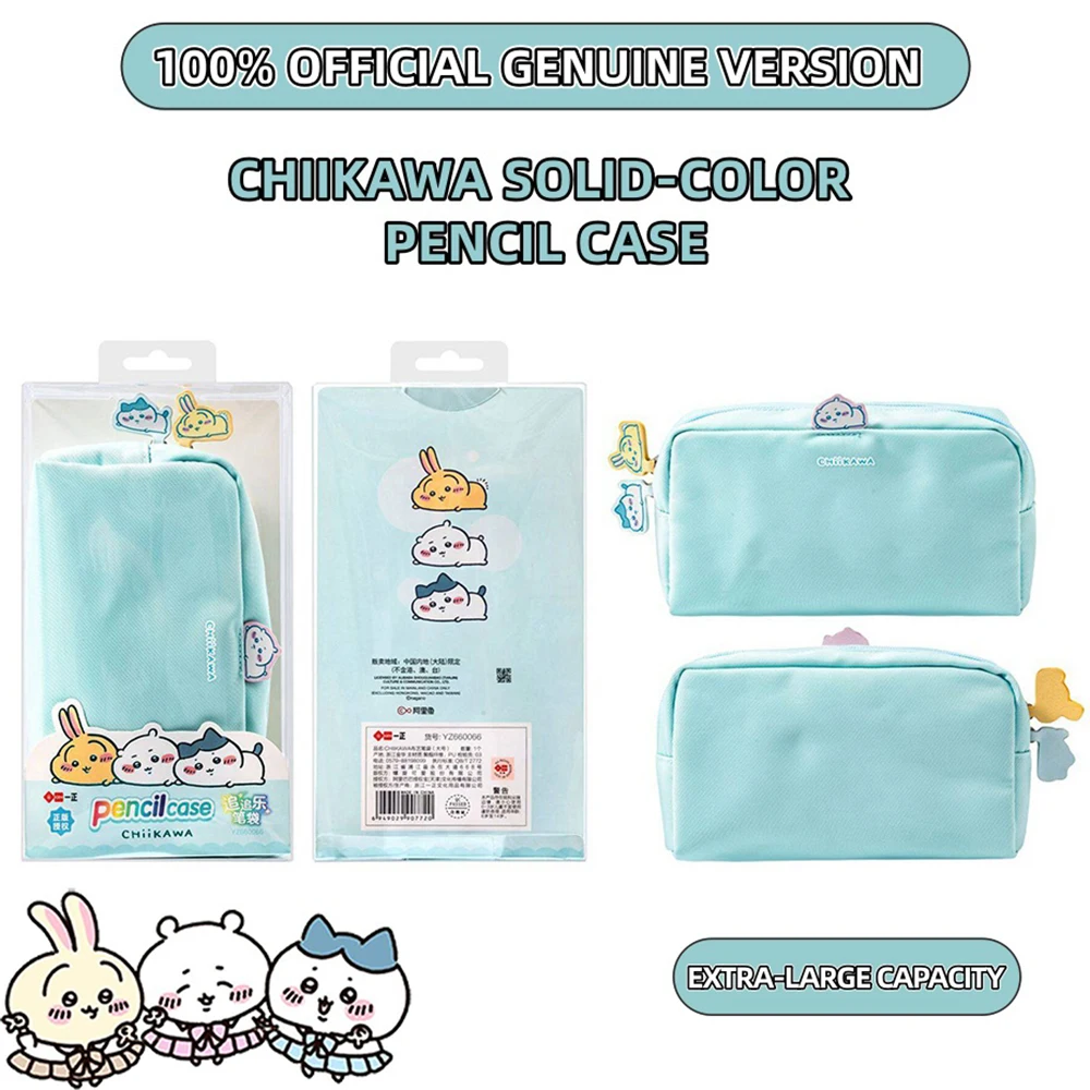 

Genuine Chiikawa Large Capacity Pencil Case Cute Hachiware Usagi Zipper Stationery Bag For School Supplies Cosmetics Small Items