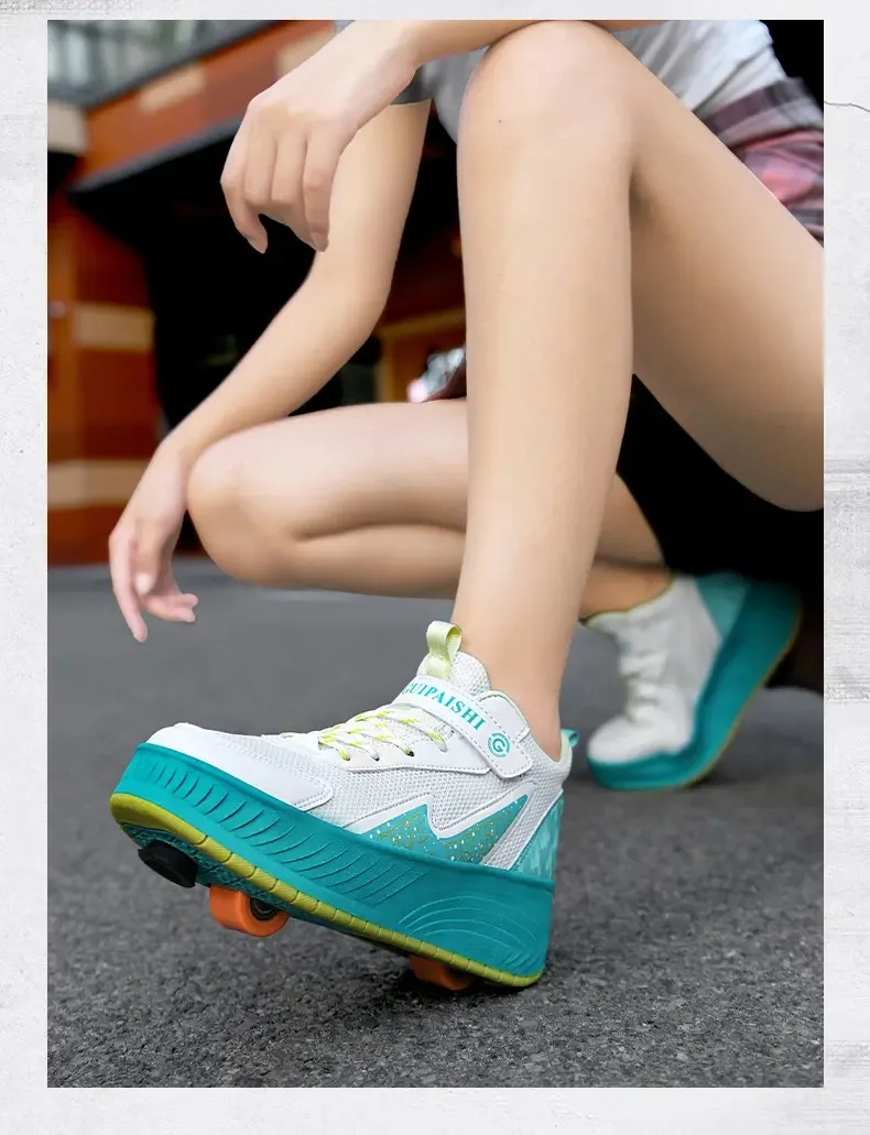 2025 남성과 여성 모두를 위한 새로운 이중 휠 브레이크 버전 운동화 및 롤러 스케이트 아동 운동화