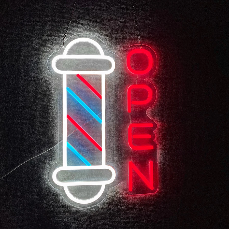 

Неоновая лампа для парикмахерской, подходит для парикмахерской, светодиодная неоновая лампа с логотипом студии, деловой праздничный подарок.