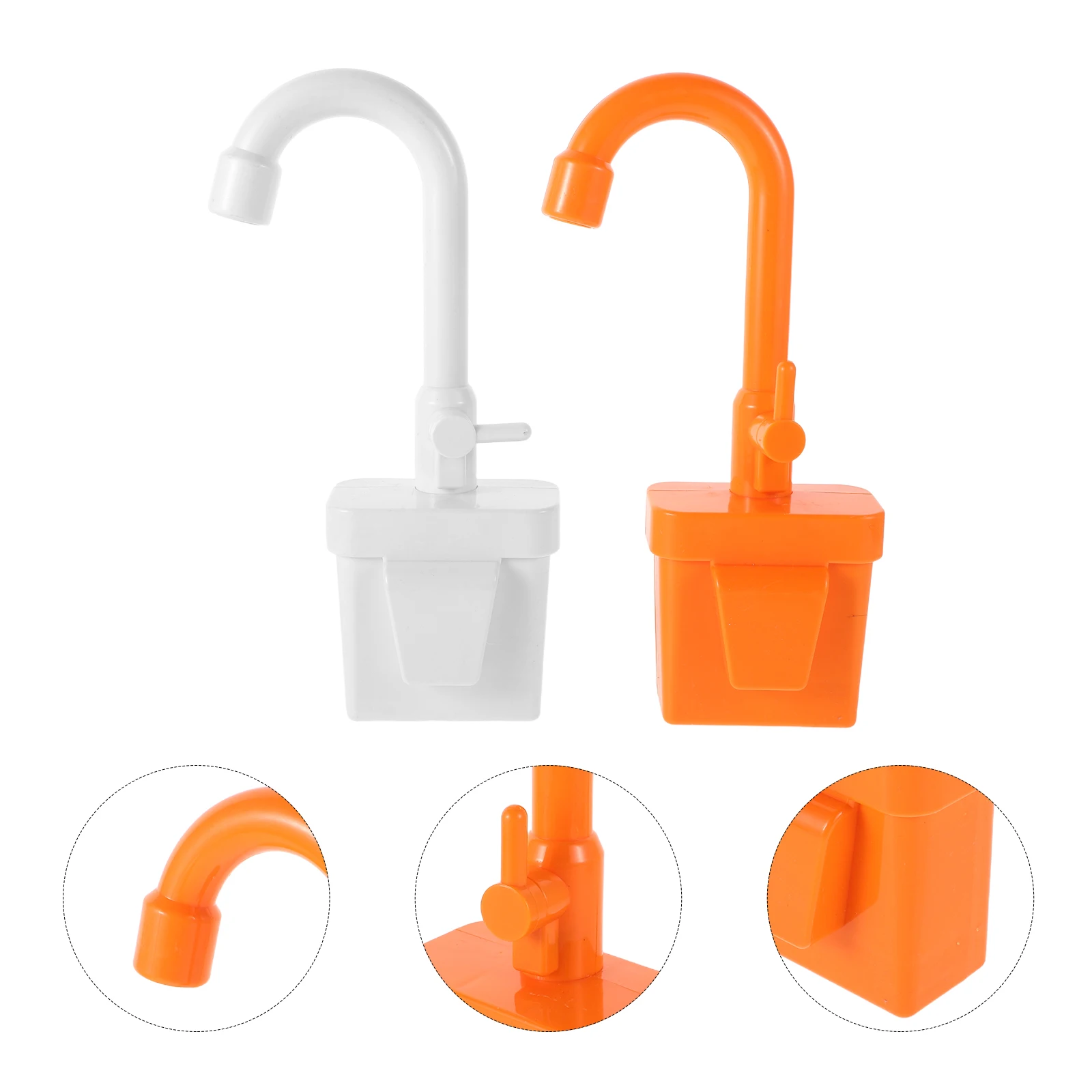 

2pcs Electric Circulating Water Faucet Kids Sink Interactive Pretend Play Kitchen Accessories Tap Replacement Dishwashing Role