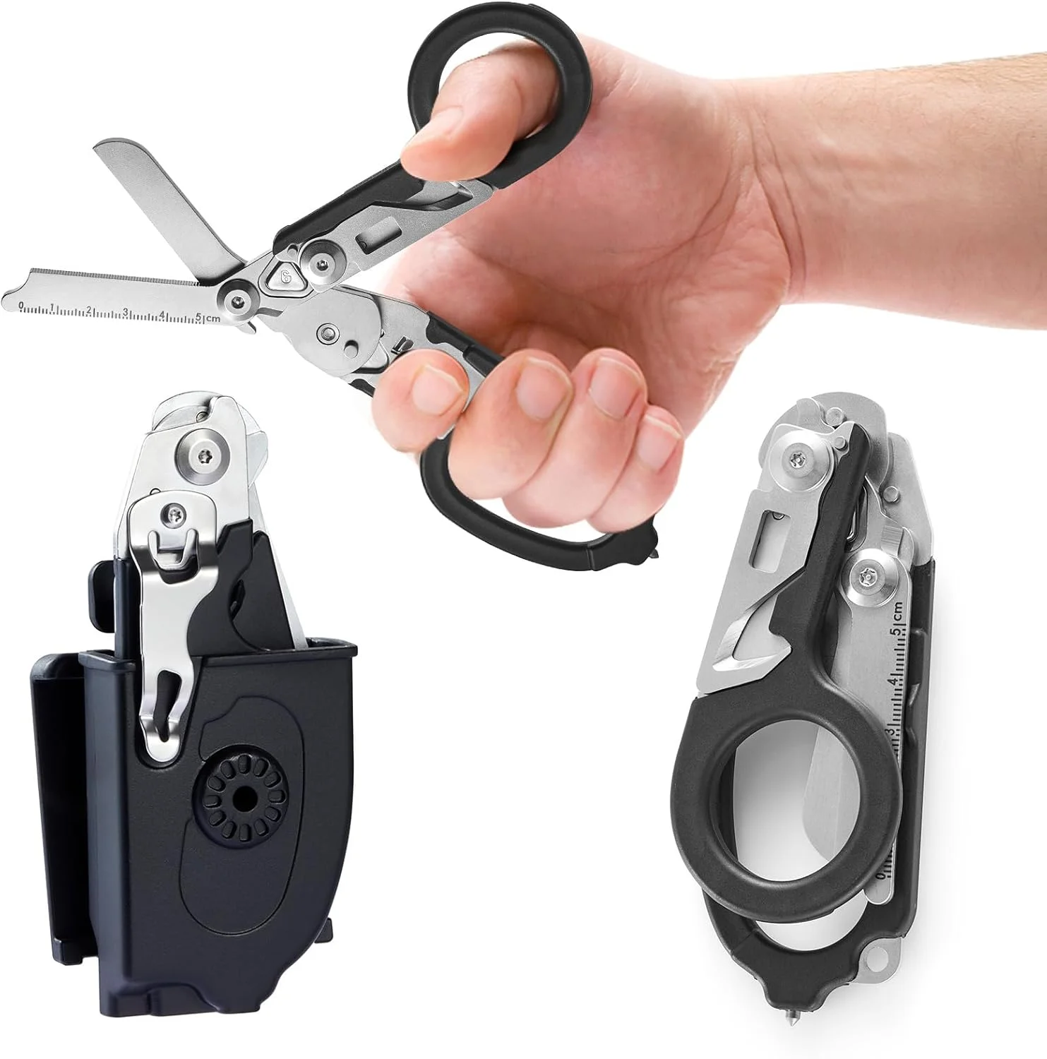 

Многофункциональные складные ножницы для травм с совместимой кобурой, инструменты для экстренной помощи на открытом воздухе, ножницы для экстренного реагирования