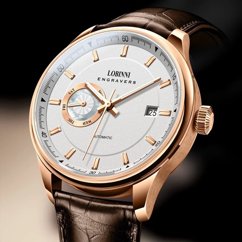 

LOBINNI New Design Luxury Brand 40mm Mechanical Relojes Hombre 5Bar Water-proof Automatic Watch for Man