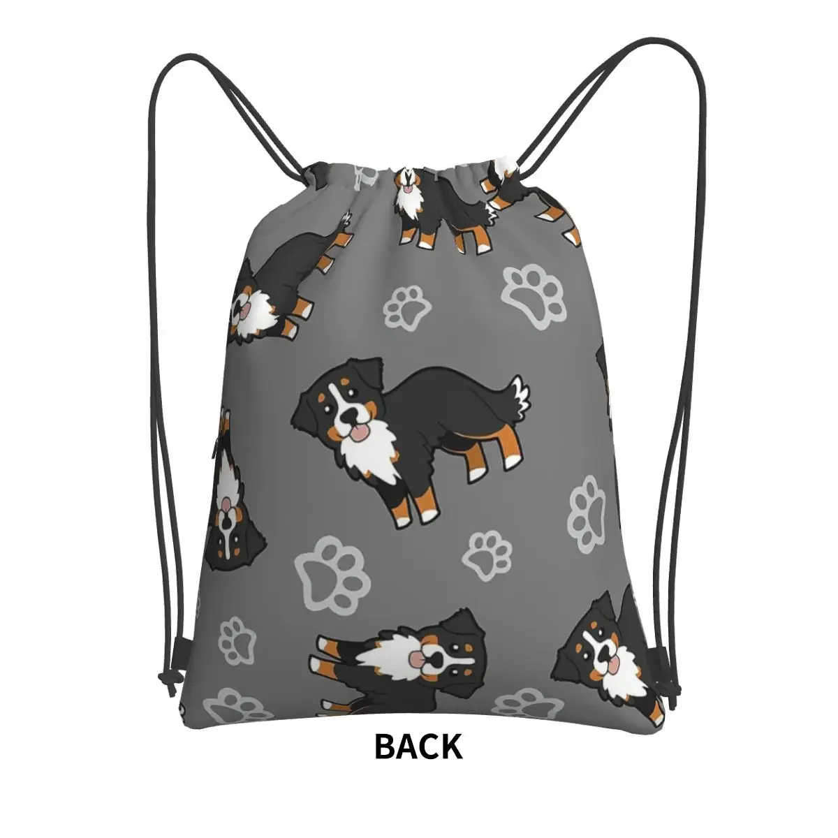 Bernese Mountain Dog Portable Backpacks Drawstring Bag Fashion Drawstring Bundle Pocket Shoes Bags For School Students