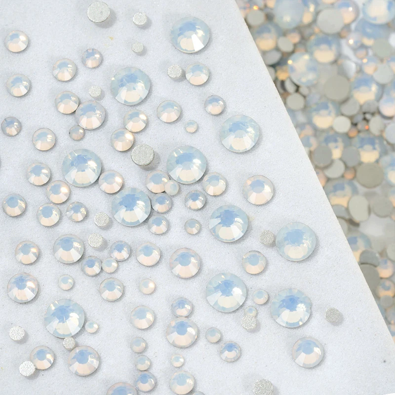 SS4-SS34 Opal Color rhinestone for Nail Art,(288-1440pcs)/pack Flat back Non Hotfix Glue on Nail Art Rhinestones,Boutique