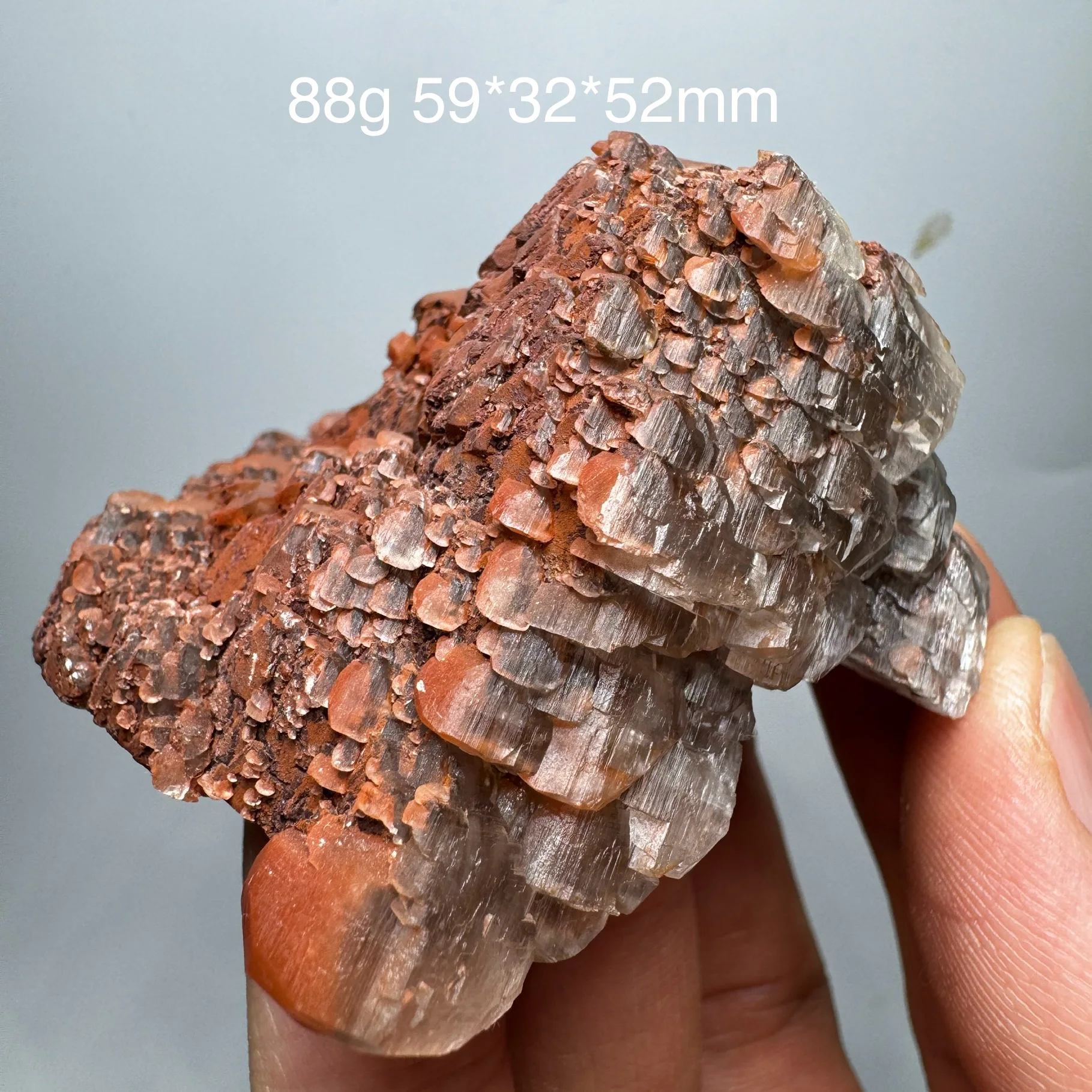 Natural Two-color Ladder Shaped Calcite Rock Original Mineral Specimen Crystal Quartz Healing Stone Home Decor