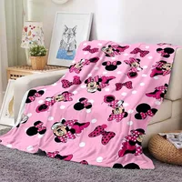 6 Sizes Warm Soft Disney Cute Minnie Custom Blanket Fluffy Children and Adults  Sofa Plush Bedspread Throw Blanket for Sofa Bed