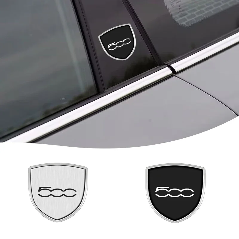 3D Car Styling Shield Emblem Badge Metal Stickers Decor Decals For Fiat Panda 500 500x 500l 500c 500e TIPO PUNTO BRAVO Stilo