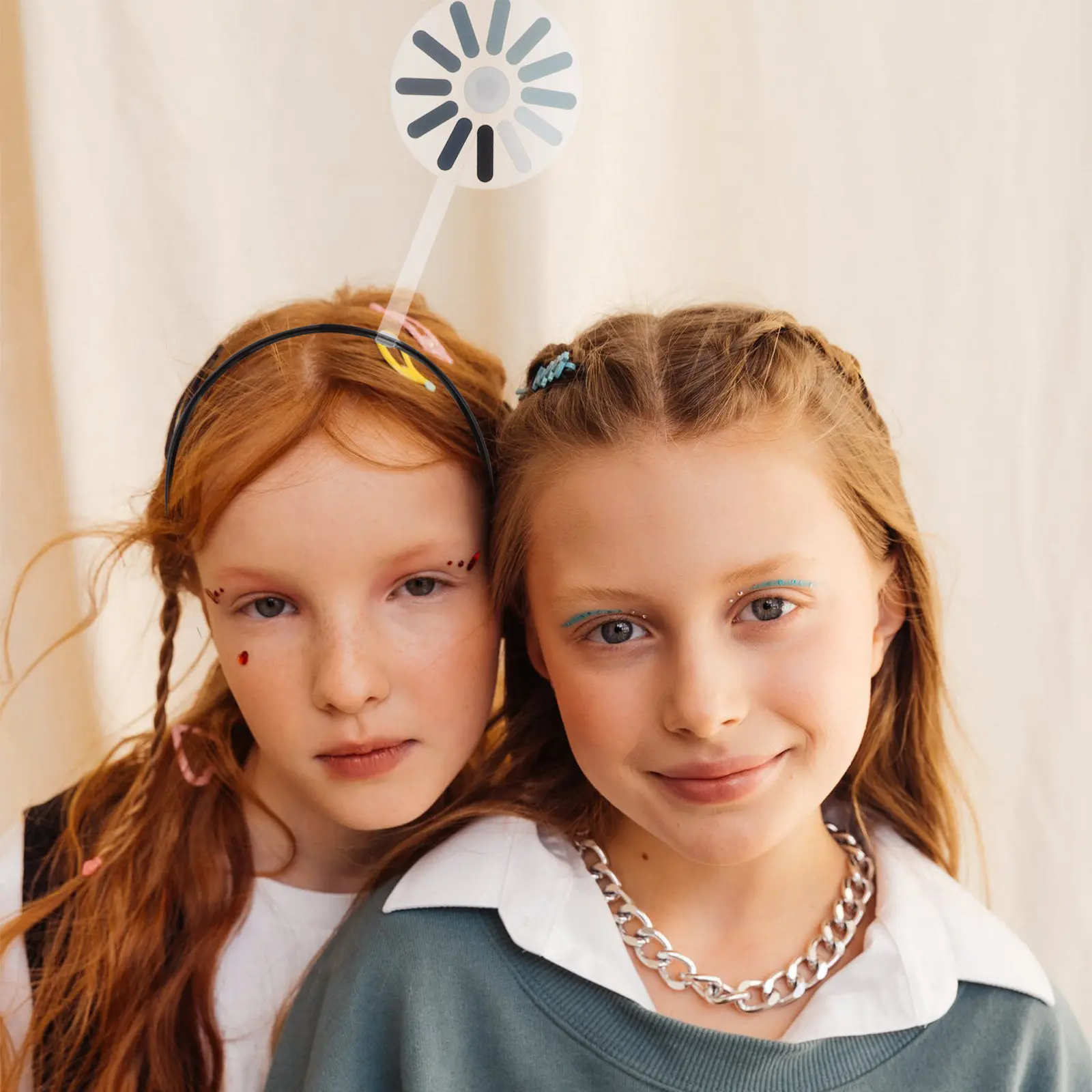 

6Pcs Funny Loading Symbol Headband for Women Novelty Rotating Spinner Hair Accessory Party Favor Photo Prop Quirky Costume