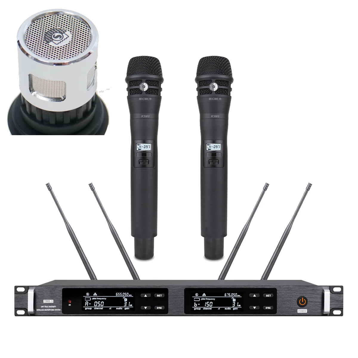 

Authentic 2 Handheld Wireless Microphone System ULXD4 Receiver KSM8 Dynamic Beta87 KSM9 Condenser Stage Sing Voice Karaoke