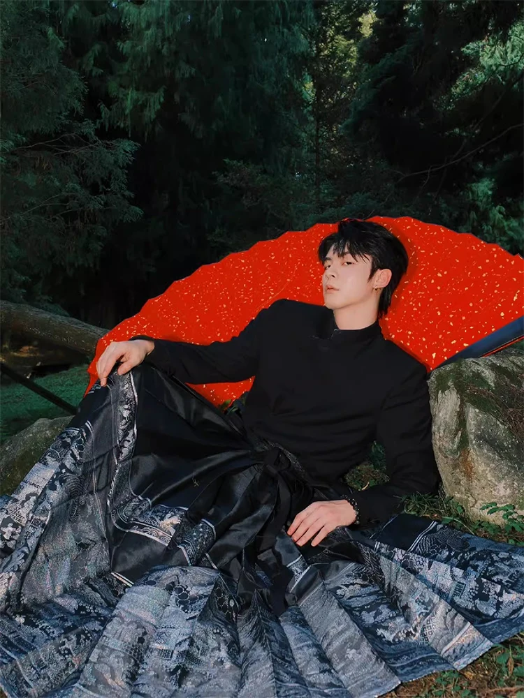 

Новые китайские мужские весенние классические брюки-кюлоты в стиле кэжуал, свободные широкие брюки для повседневной носки