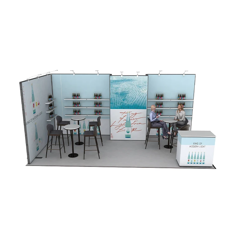 Cabina de comercio de exposición Modular de aluminio portátil DIY 10x20 al por mayor para publicidad