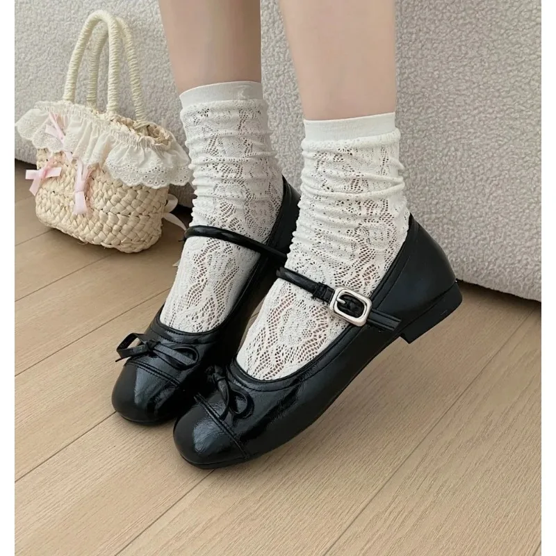 

Designer Spring Women Mary Jane Shoes Fashion Square Toe Ladies Comfort Soft Sole Flats Women's Comfort Ballerinas Shoes