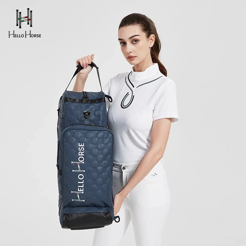 Hello Horse Wear-Resistant and Waterproof Equestrian Backpack, Stylish Appearance, Horse Riding Outdoor Equipment Storage Bag, Horse Riding Training and Competition Equipment Storage Bag