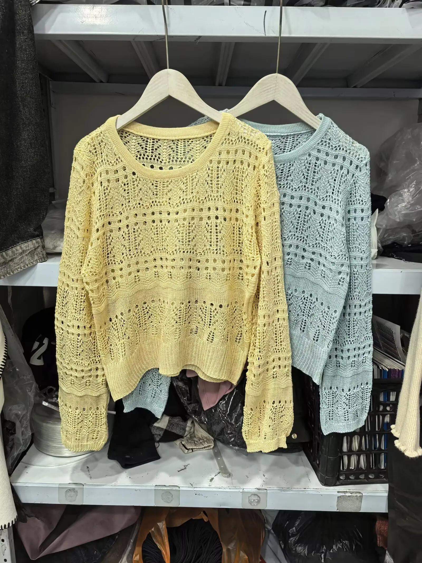 

WOMAN 2026 Summer New Fashionable Casual Candy Color Hollow Knitted Shirt Retro Versatile Women's Hoodie Top Mujer Chic