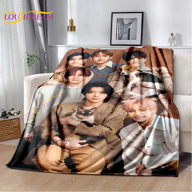 Fashion Korean Boy Group Blanket NCT Dream Blanket Flannel Blanket for Bed Sofa Children and Adult Gift Sofa Travel Camping Gift