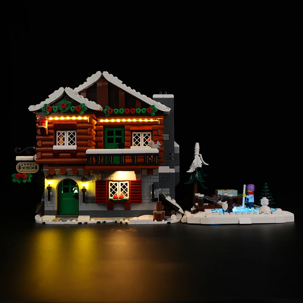 LED Light Kit For 10325 Winter Alpine Lodge Blocks Model  (Not Included Building Blocks)