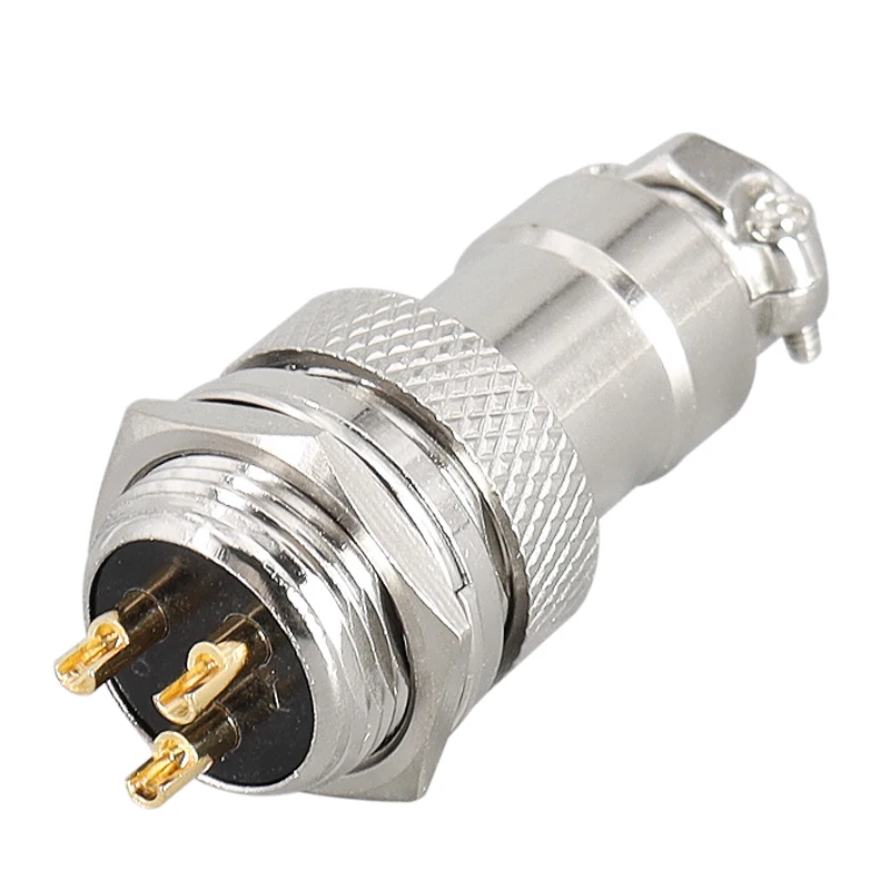 10 sets /Aviation plug socket reverse installation GX16-2 core 3 4 5 core, copper core gold-plated, connector, opening 16mm
