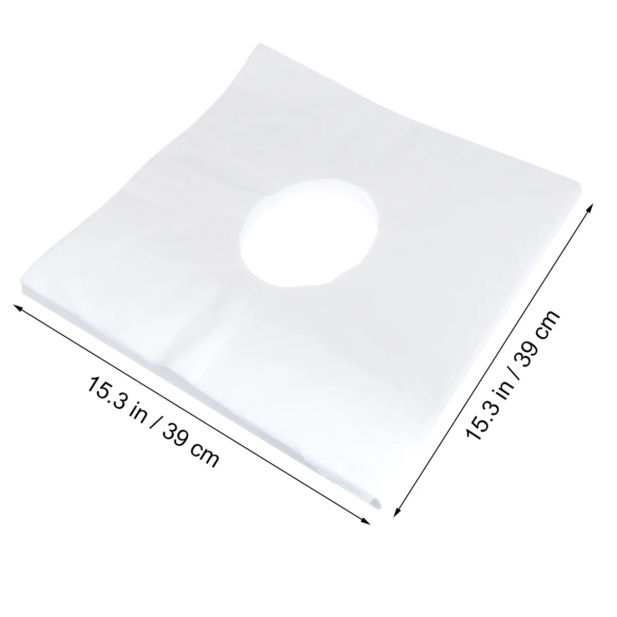 

200Pcs Disposable Face Hole Pillow Cover Non-Woven Soft Breathable Spa Massage Neck Hole Cushion Face Massage Pad White