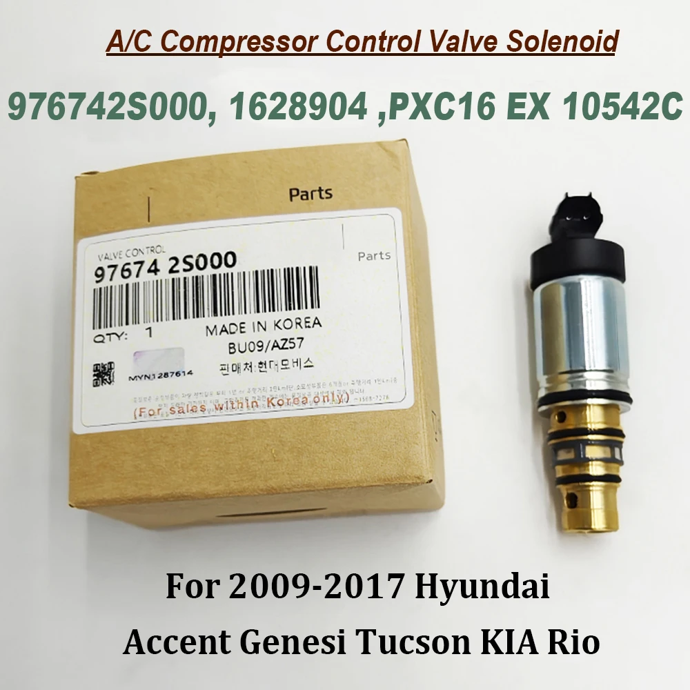 976742S000 A/C Compressor Control Valve Solenoid PXC16 EX 10542C 1628904 For 2009-2017 Hyundaii Accent Genesi Tucson K-IA Rio