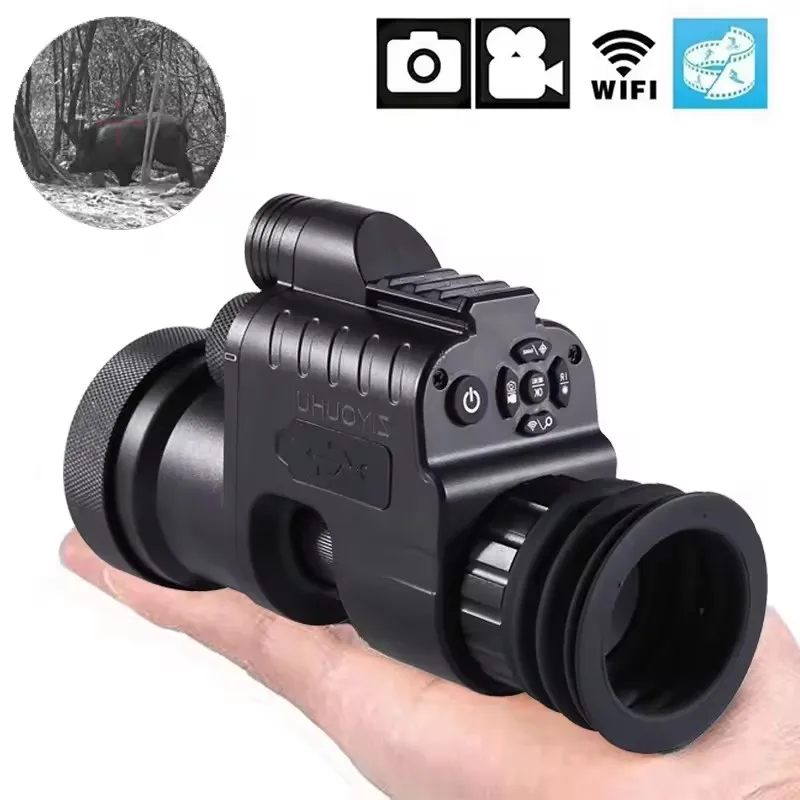 ZIYOUHU IE-01 IR Digital Monocular Night Vision Scope for Hunting Rear Add-On Scout Cross Cursors Multiple Imaging Modes 42/45/4