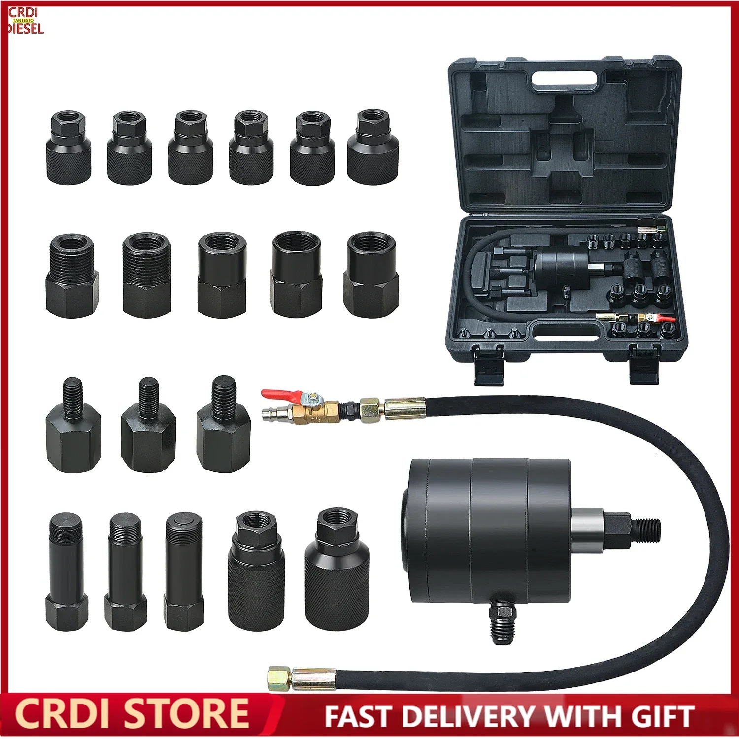 Pneumatic CRDI CRIN Diesel Common Rail Injector Puller Extractor Removal Tool Set Kit