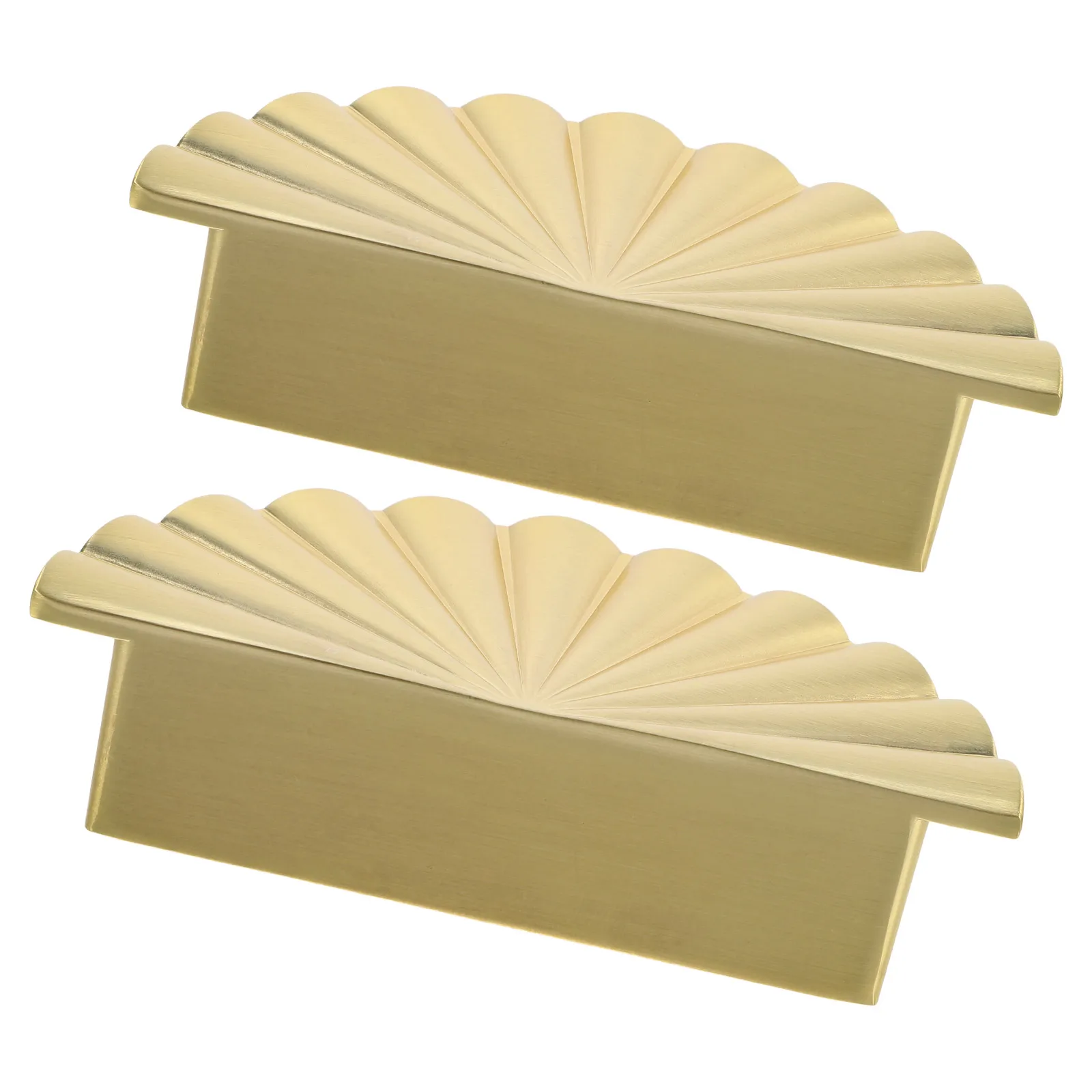 

2pcs Copper H les Cabinet Knobs Brushed Gold Drawer Pulls Closet Door Bathroom Kitchen Furniture Wardrobe Hardware Zinc