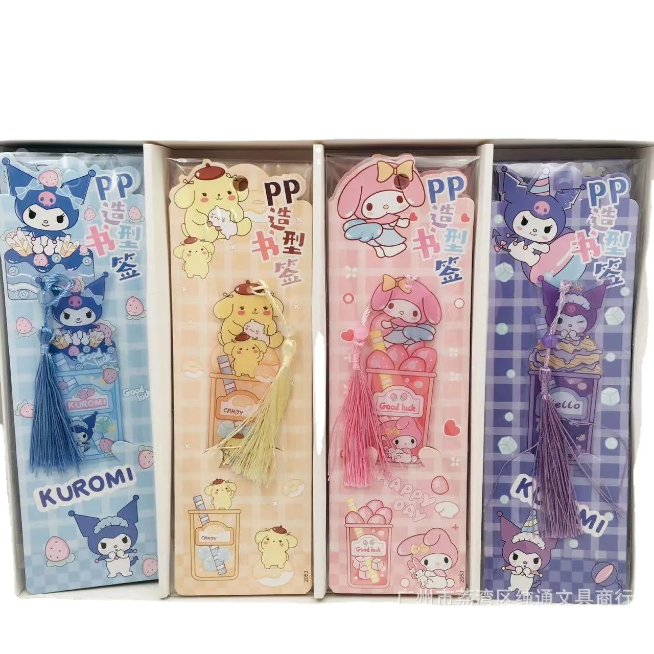 Sanrio Tassel Shaped Bookmark Cartoon Creative Design With Tassel Pendant Transparent Bookmark Student Stationery Reward