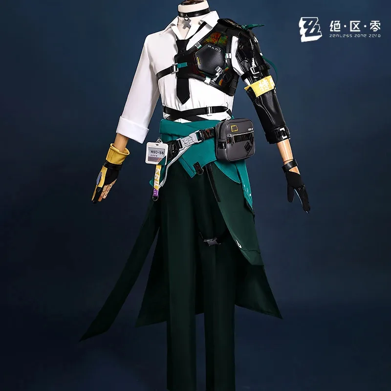 Zenless Zone Zero أزياء Harumasa التأثيرية شعر مستعار عقال المختنق قفازات zzz زي حفلة الهالوين كرنفال ملابس الرجال والنساء
