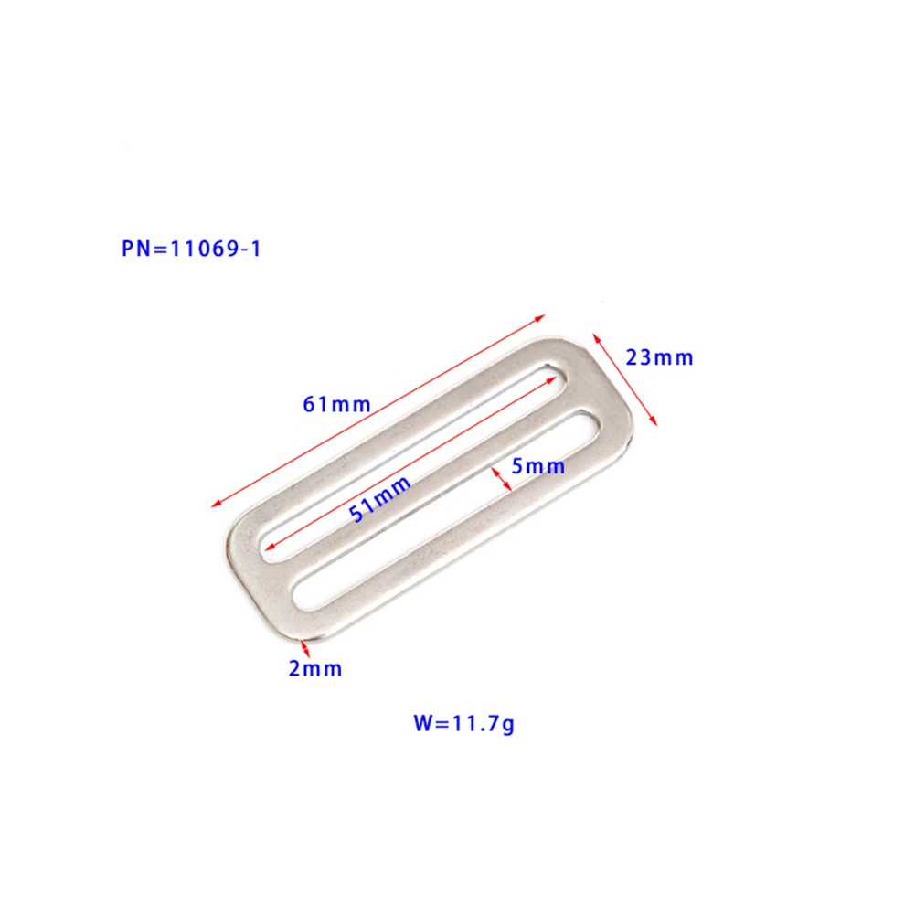 Fashion Hot Buckle Slide Ring Slide Rretainer Silver Stainless Steel Weight Anti-corrosion Buckle Buckle Fixed