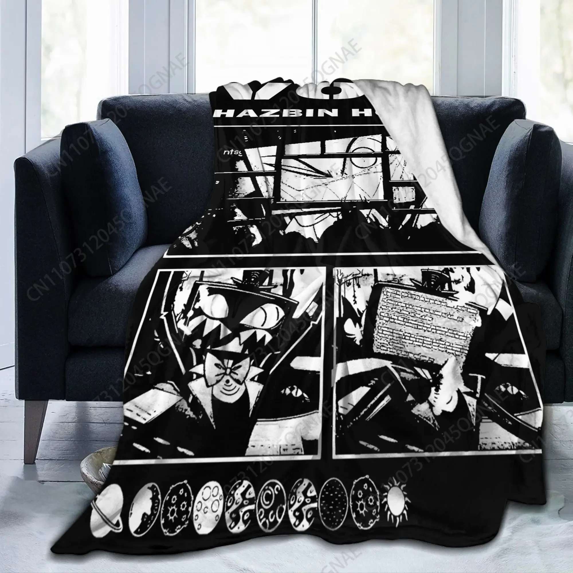 Vox Hazbins Hotels Anime Blankets Flannel Autumn  Multi-function Super Warm Throw Blankets for Bedding Outdoor Bedding Throws