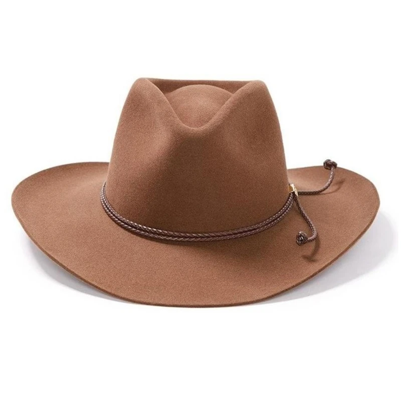 Lightweight Plain Color Cowboy Hats Woman Western Wear Resistant Cowboy Hats Western Disco Party Hat Male Windproof DropShipping