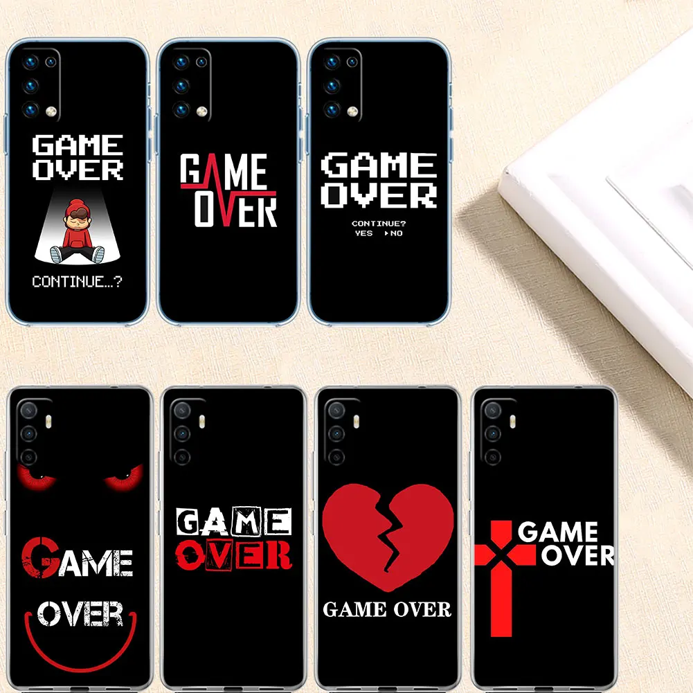 Funda Transparente para Teléfono AR39 Game Over para Motorola Moto G40 G04 G05 One Ace Action Fusion + Plus Hyper Macro Vision Zoom
