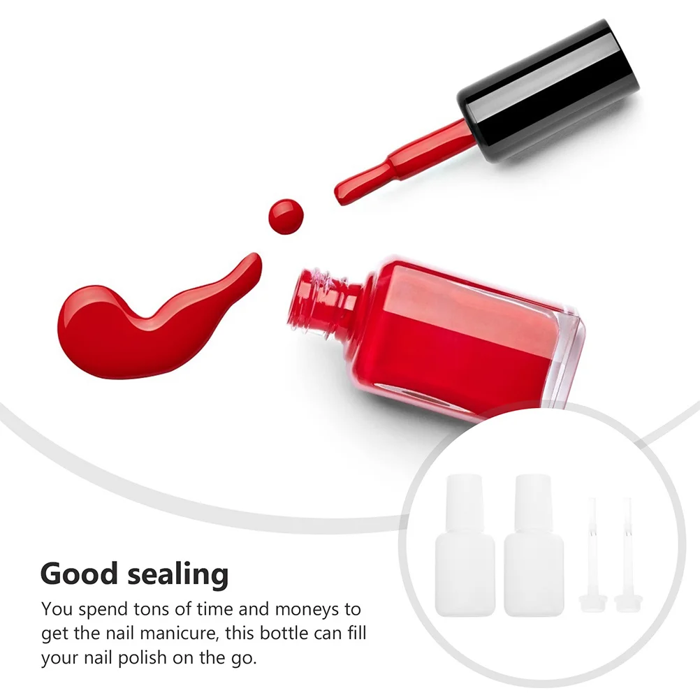 22 bottiglie di smalto per unghie da 10 ml bottiglia vuota con top coat riutilizzabile a tenuta stagna per mescolare campioni di colori personalizzati vasetti con pennello