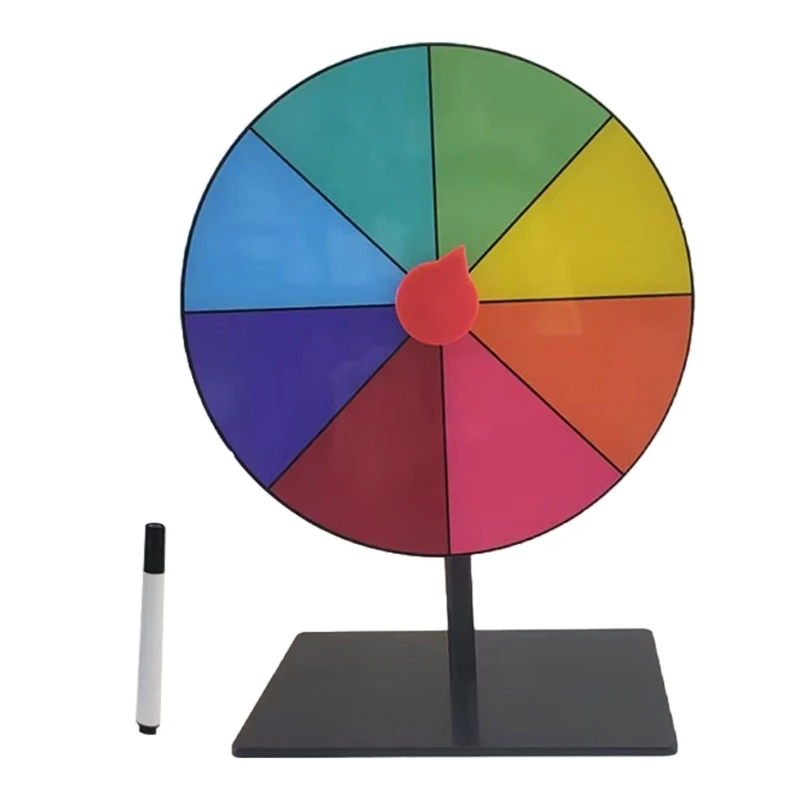 A1A2 Tabletop Prize Turntable Fortune Wheel Spinnings Game Lucky Draws Roulette Wheel Erasable Reusable Fortune Wheel