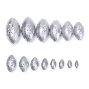 5/10 pçs linha de alta qualidade chumbadas pesos azeitona em forma de chumbada pesca chumbo queda gancho conector