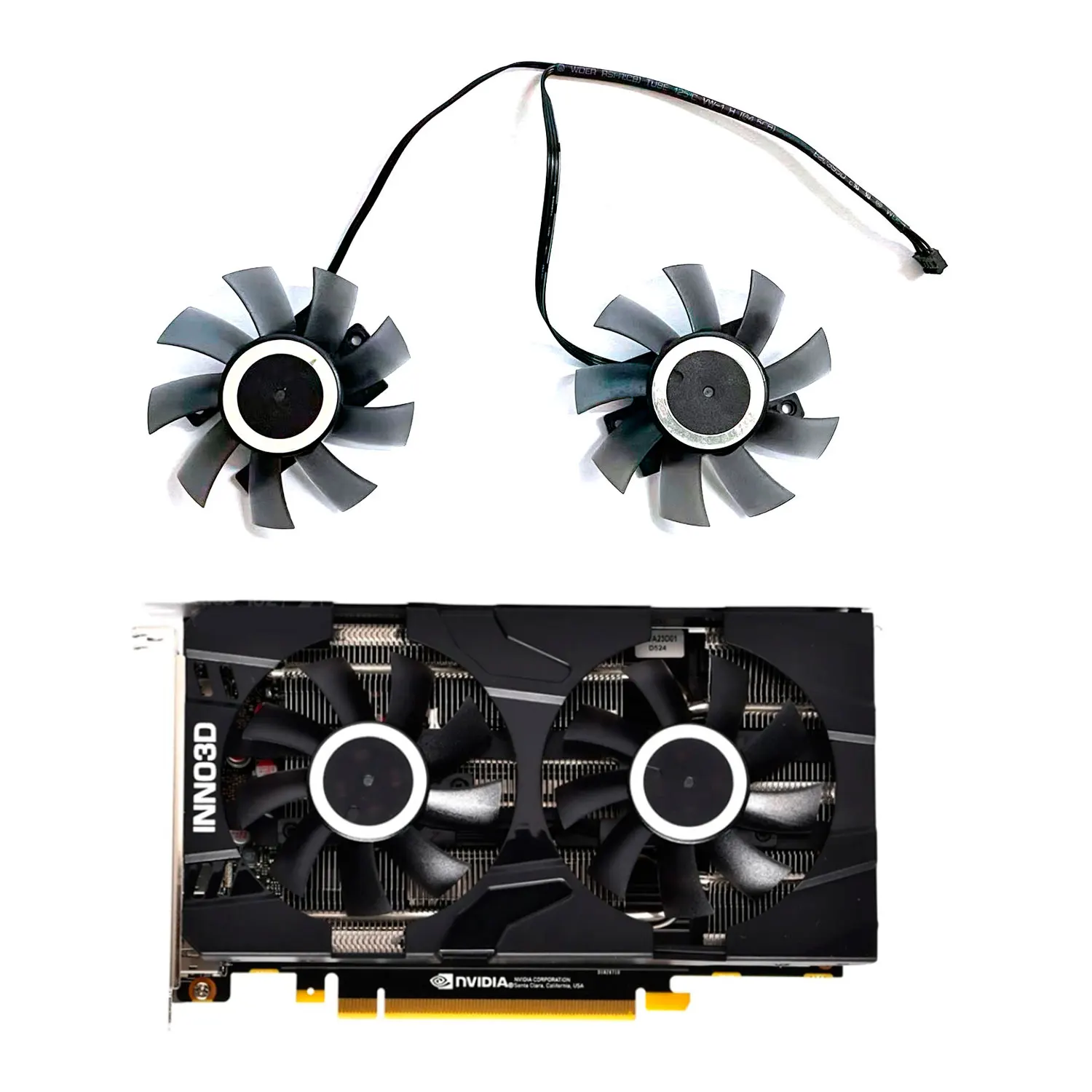 Nuevo ventilador GPU CF-12915S GTX1650 de 75MM y 4 pines para reemplazo de tarjeta gráfica INNO3D GeForce GTX1650 1630 Twin X2 OC