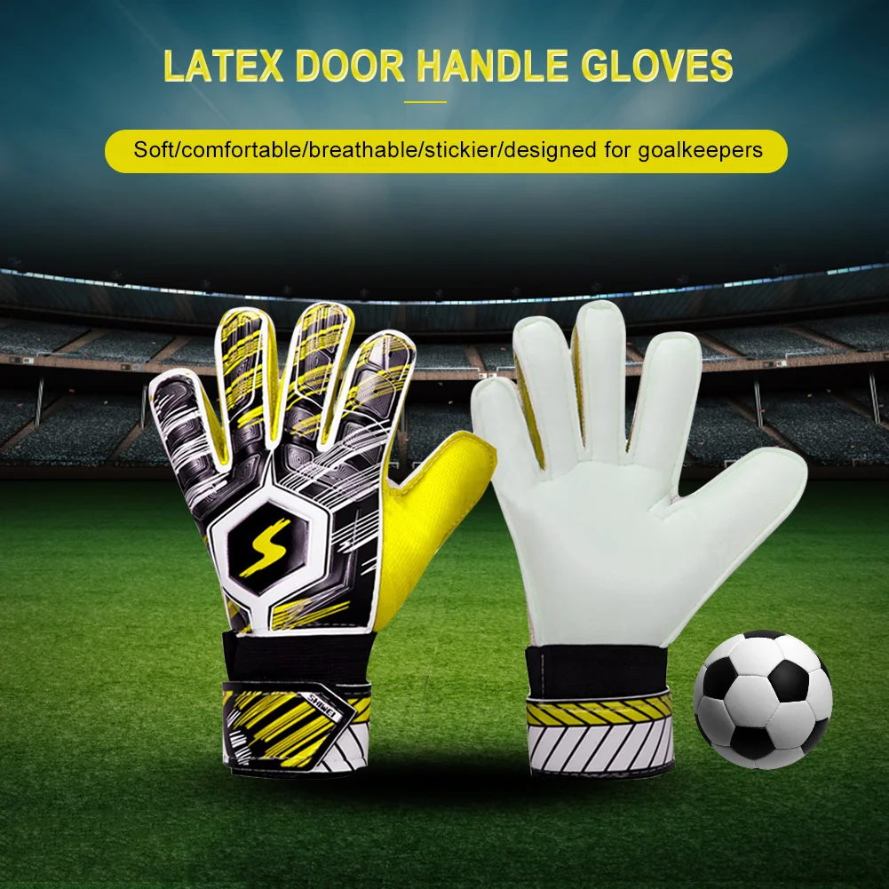 

Soccer Goalkeeper Gloves Thickened Training Football Gloves Full Finger Hand Protection Breathable for Adults Children Teenagers