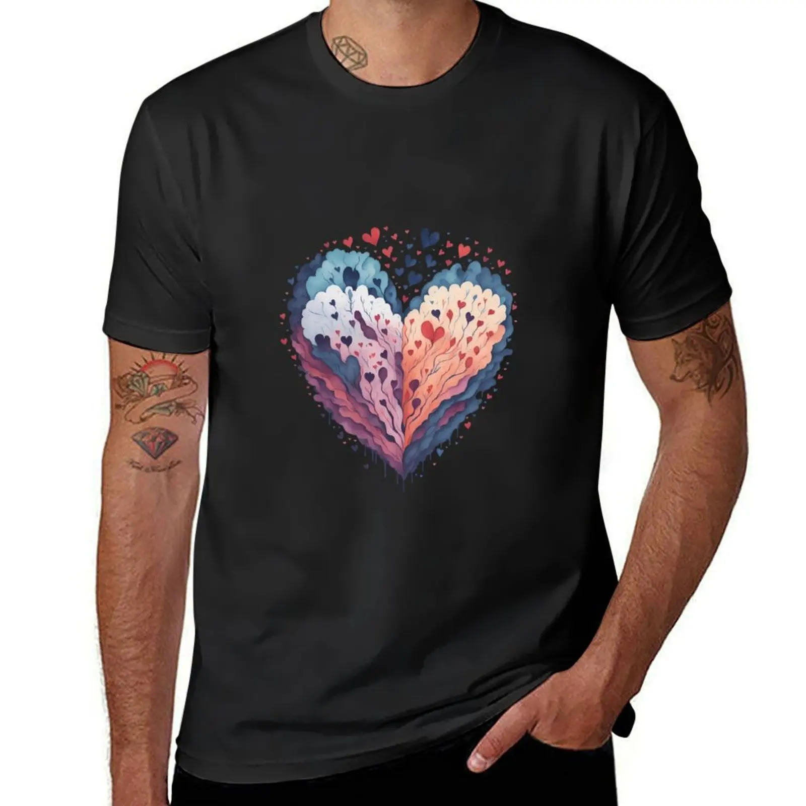 

Cute Heart with Hearts T-Shirt cute clothes blacks korean fashion plain t shirts men